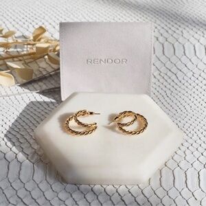 Rendor Gold Victoria doble hoop earrings